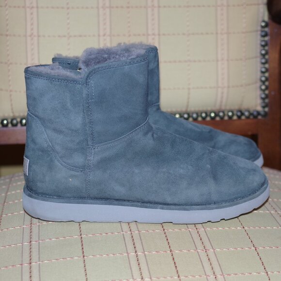 UGG Abree 1016548 Women Mini Ankle Gray Suede Boots, Size 10 - Picture 1 of 11